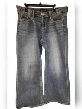 AÉROPOSTALE Blue Baggy Flare Jeans - Classic Medium Wash 12S